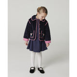 COPENHAGEN COLORS Navy Vattert Corduroy Jakke M/ Embroidery