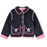 COPENHAGEN COLORS Navy Vattert Corduroy Jakke M/ Embroidery