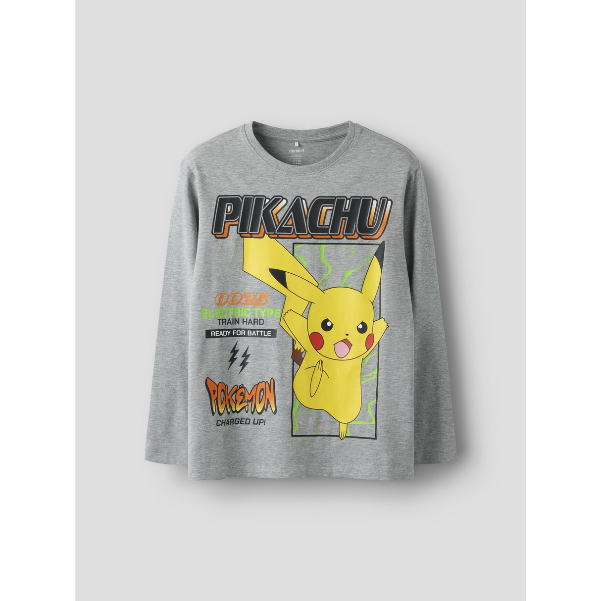 Name It Grey Melange Nkmsyx Pokemon Ls Nreg Topp Box Noos Sky