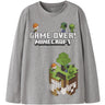 Name It Grey Melange Nkmar Minecraft Ls Nreg Topp Box Noos Bfu
