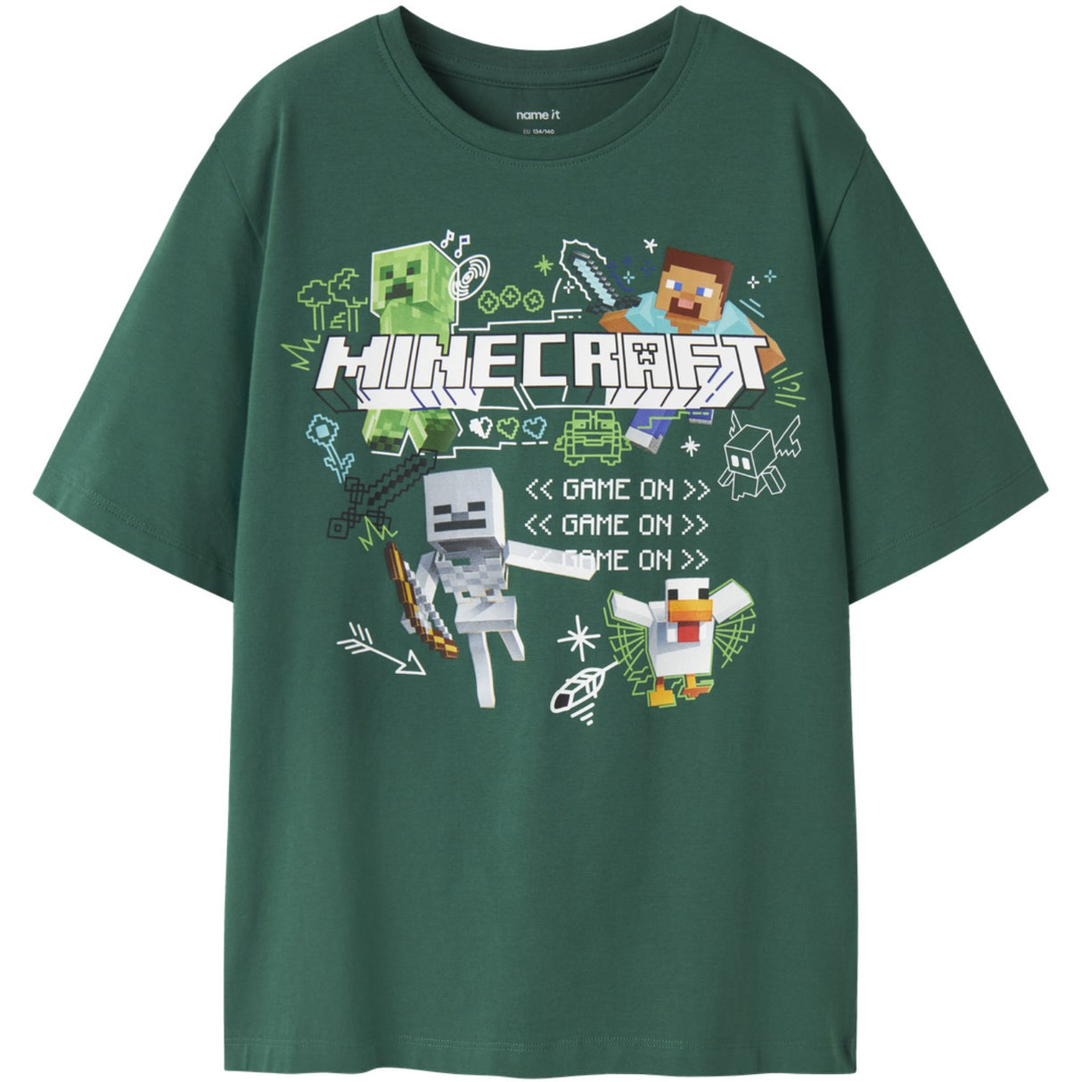 Name It Evergreen Nkmsena Minecraft Ss Nreg Topp Box Bfu