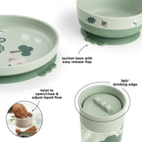 DonebyDeer Green Tiny Trails Foodie Dinner Sett Med Kopp