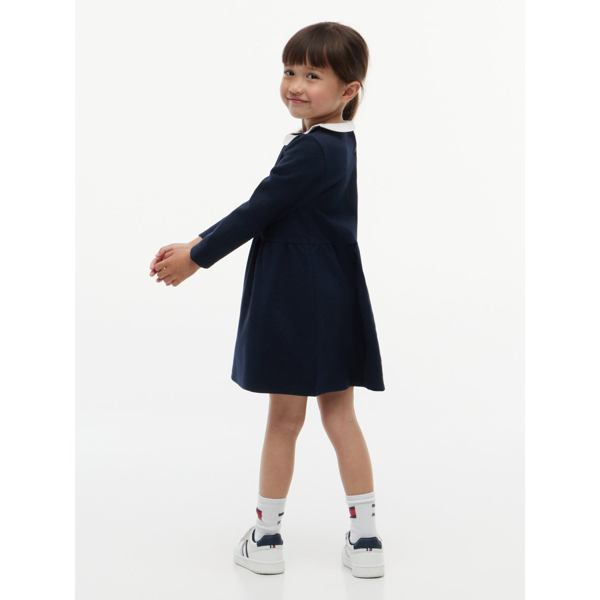 Tommy Hilfiger Dark Blue-Blue Lg Fit Og Flare Kjole