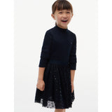 Tommy Hilfiger Dark Blue-Blue Lg Tyll Kjole