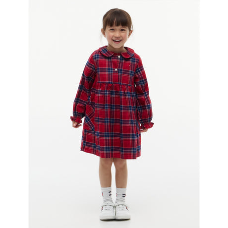 Tommy Hilfiger Medium Red Check-Red Lg Check Rounded Halsbånd Kjole