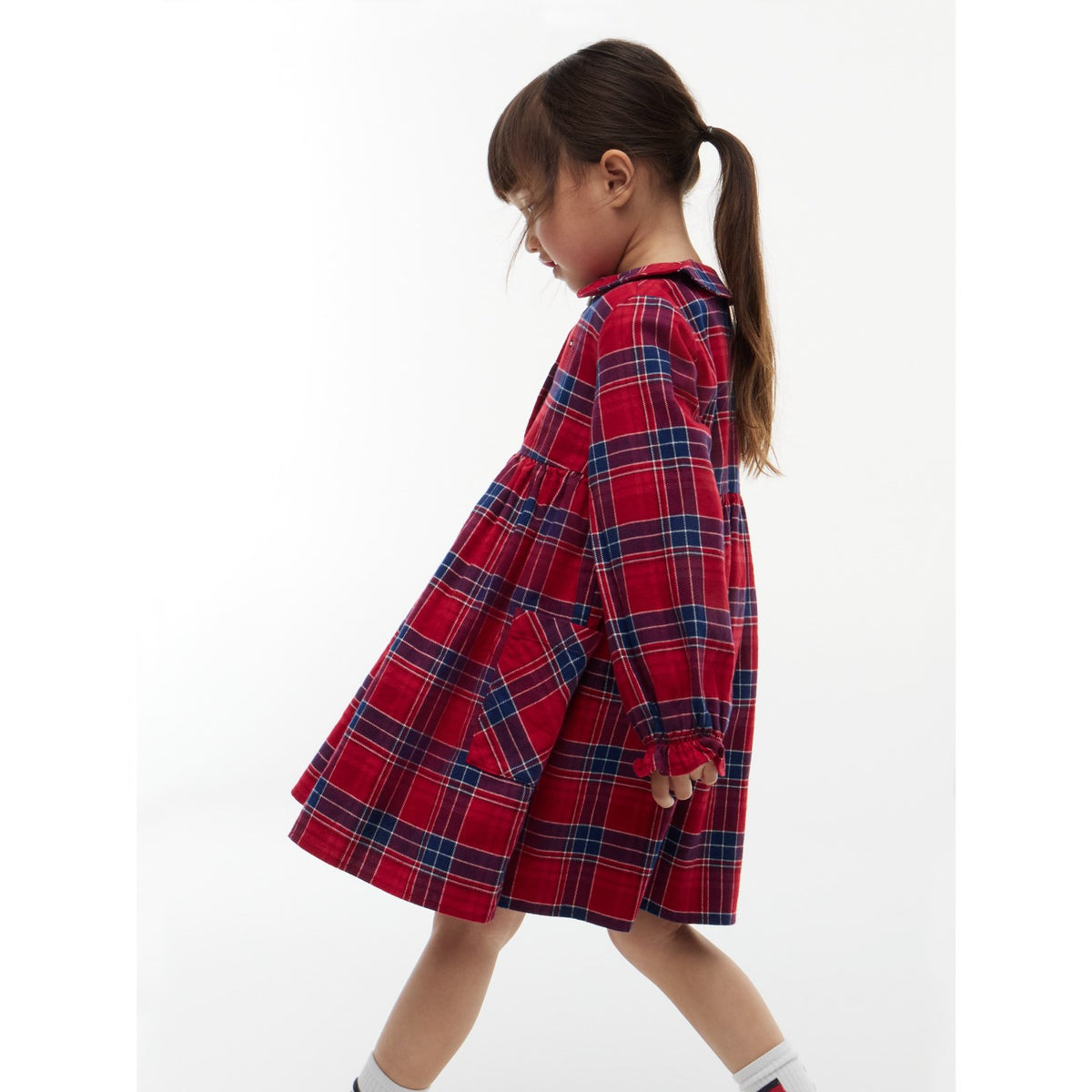 Tommy Hilfiger Medium Red Check-Red Lg Check Rounded Halsbånd Kjole