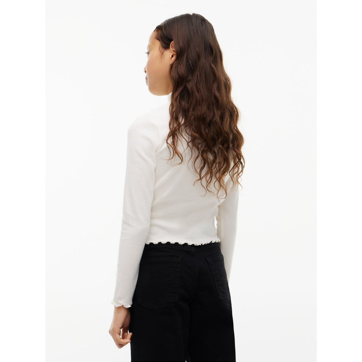 Tommy Hilfiger Off White-White Mock Neck Rib Topp Ls