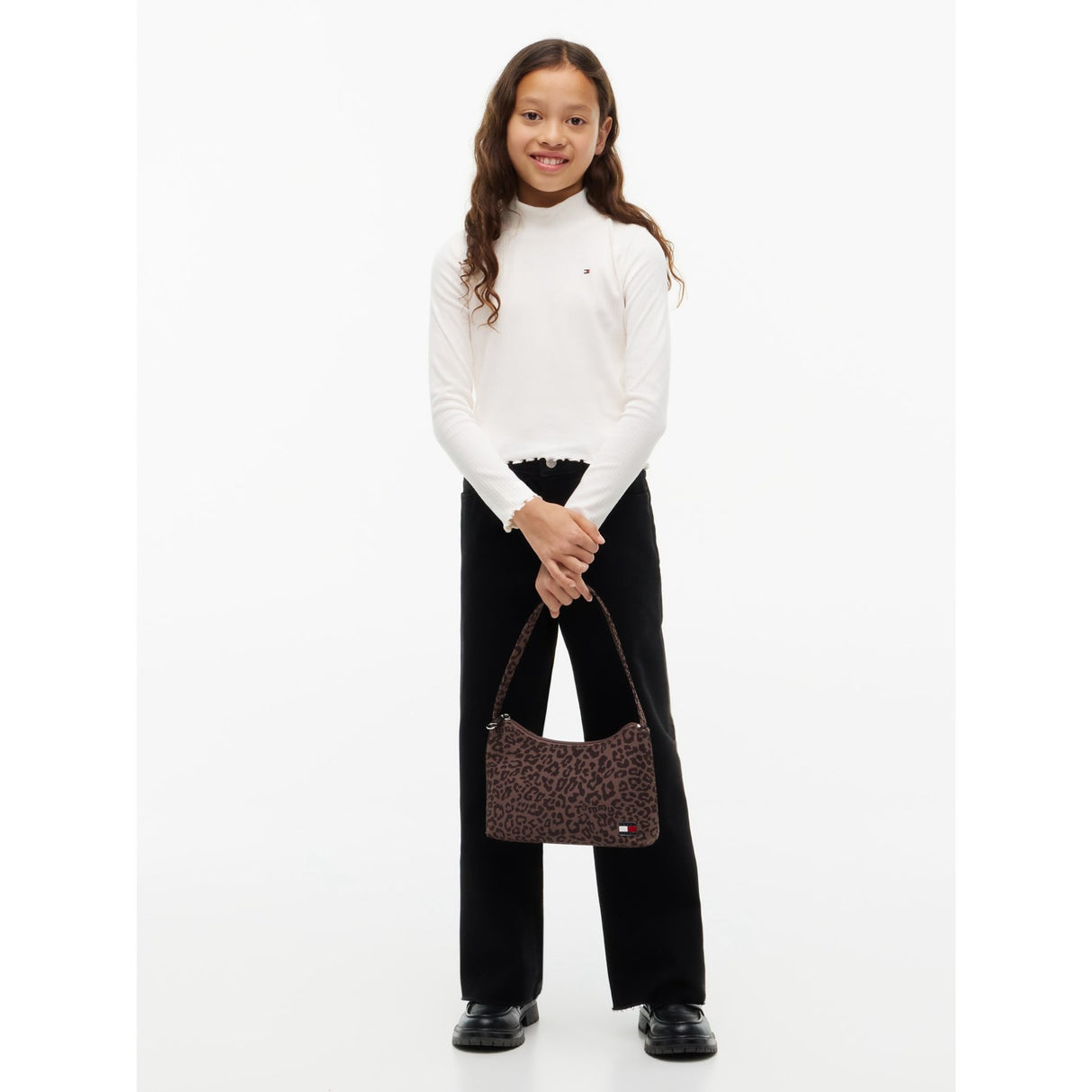 Tommy Hilfiger Off White-White Mock Neck Rib Topp Ls
