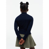 Tommy Hilfiger Dark Blue-Blue Mock Neck Rib Topp Ls