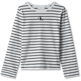 Calvin Klein Turtledove-Beige Ck Stripe Ls T-Shirt