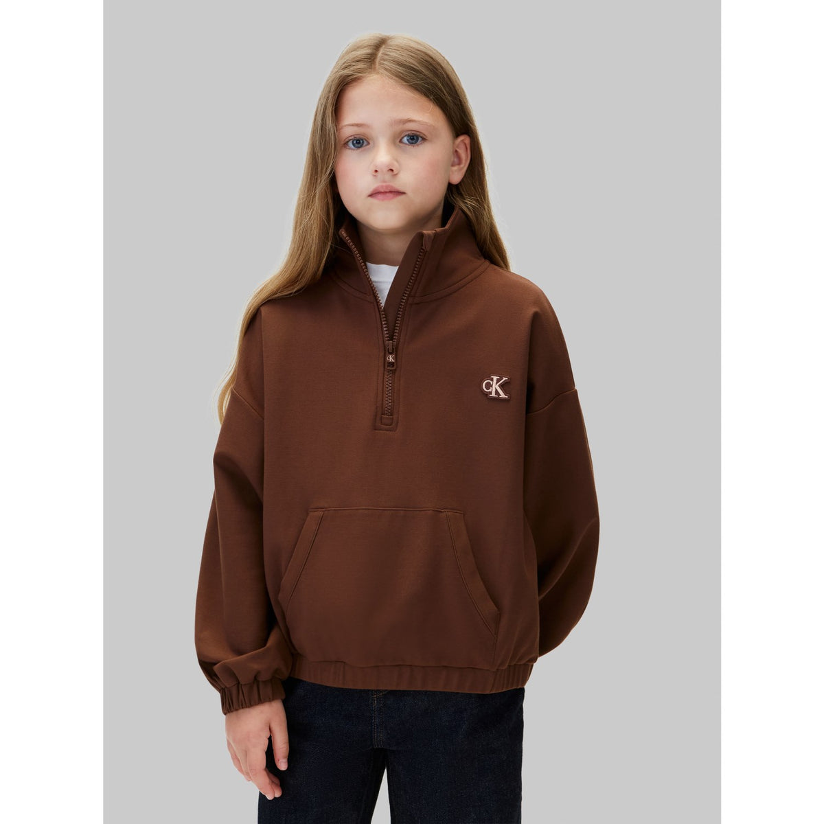 Calvin Klein Rocky Road-Brown Punto Half-Zip