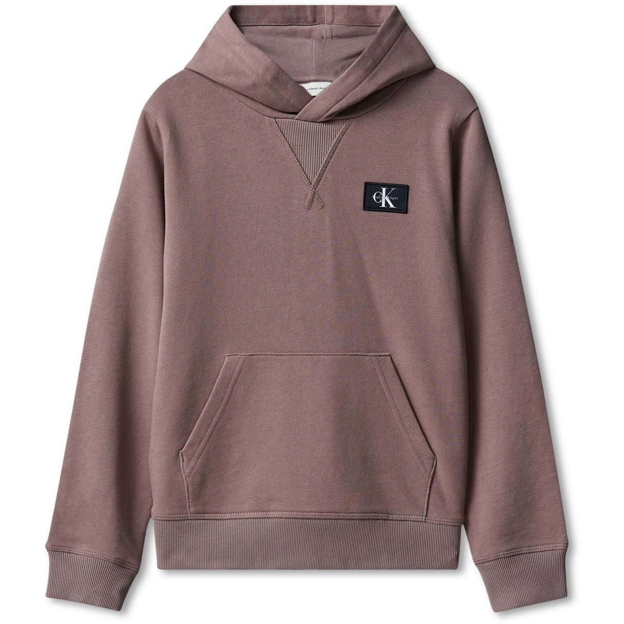 Calvin Klein Iron-Grey Monologo Badge Hettegenser