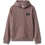 Calvin Klein Iron-Grey Monologo Badge Hettegenser
