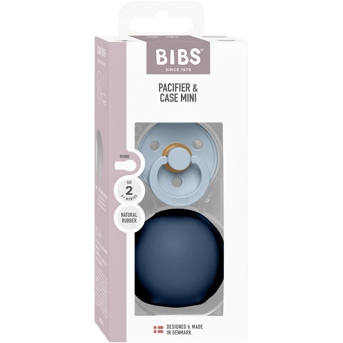 Bibs Baby Blue / Steel Blue Colour Smokk Round Latex & Smokk Case Mini