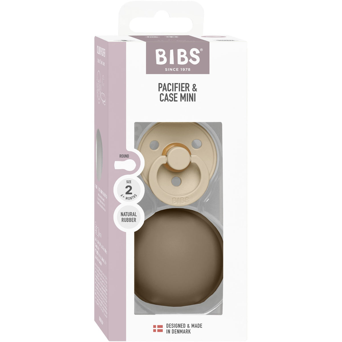 Bibs Vanilla / Dark Oak Colour Smokk Round Latex & Smokk Case Mini