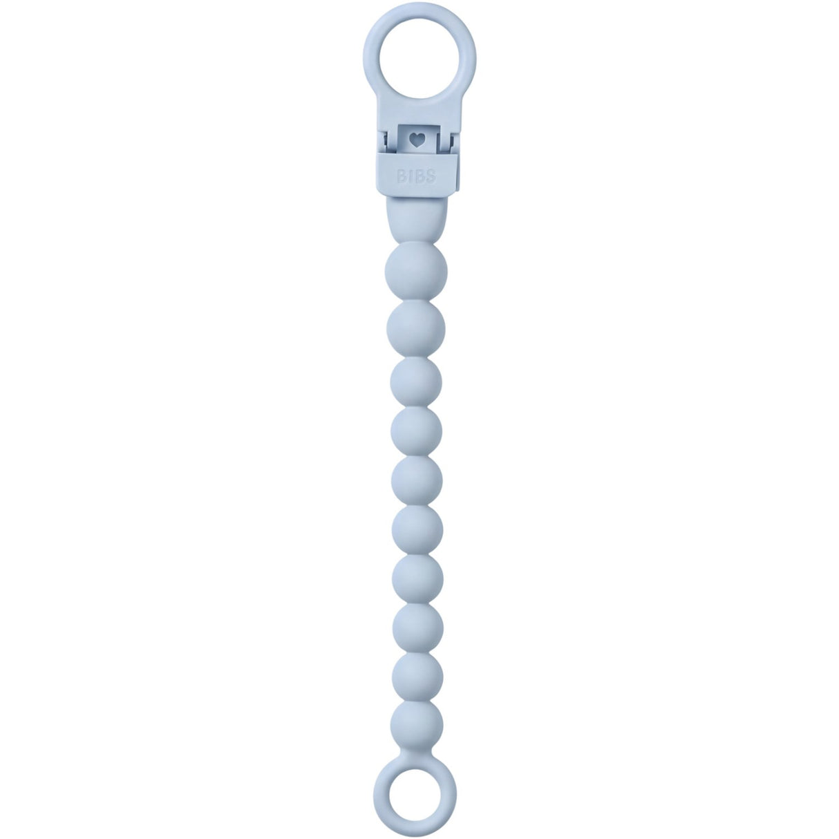 Bibs Baby Blue Smokk Clip Beaded
