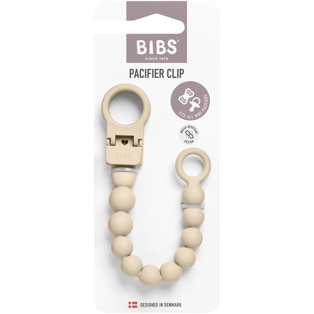 Bibs Vanilla Smokk Clip Beaded