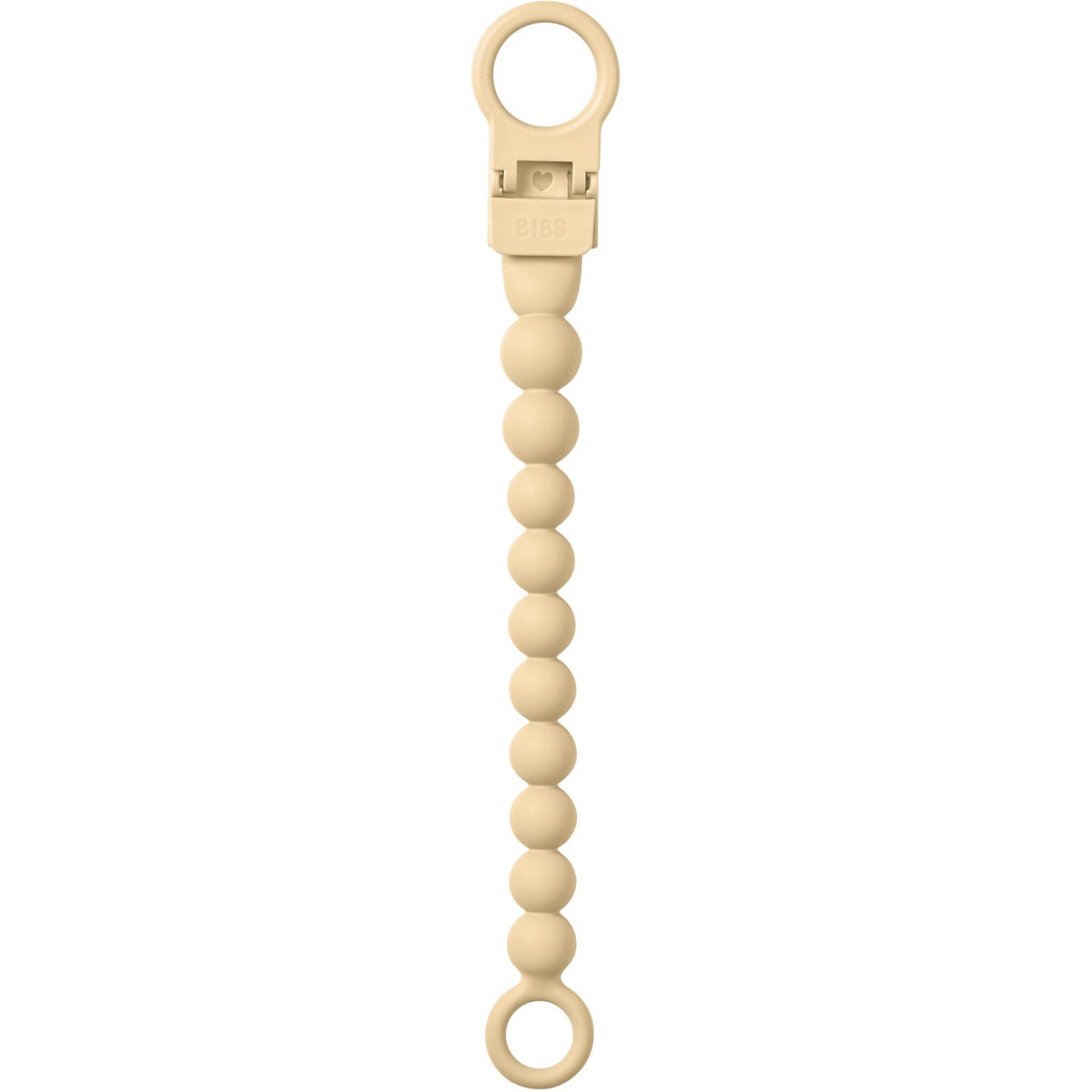 Bibs Pale Butter Smokk Clip Beaded