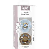Bibs Baby Blue / Dark Oak Studio Colour Smokk Beetle Mix 2 Pack Latex Round