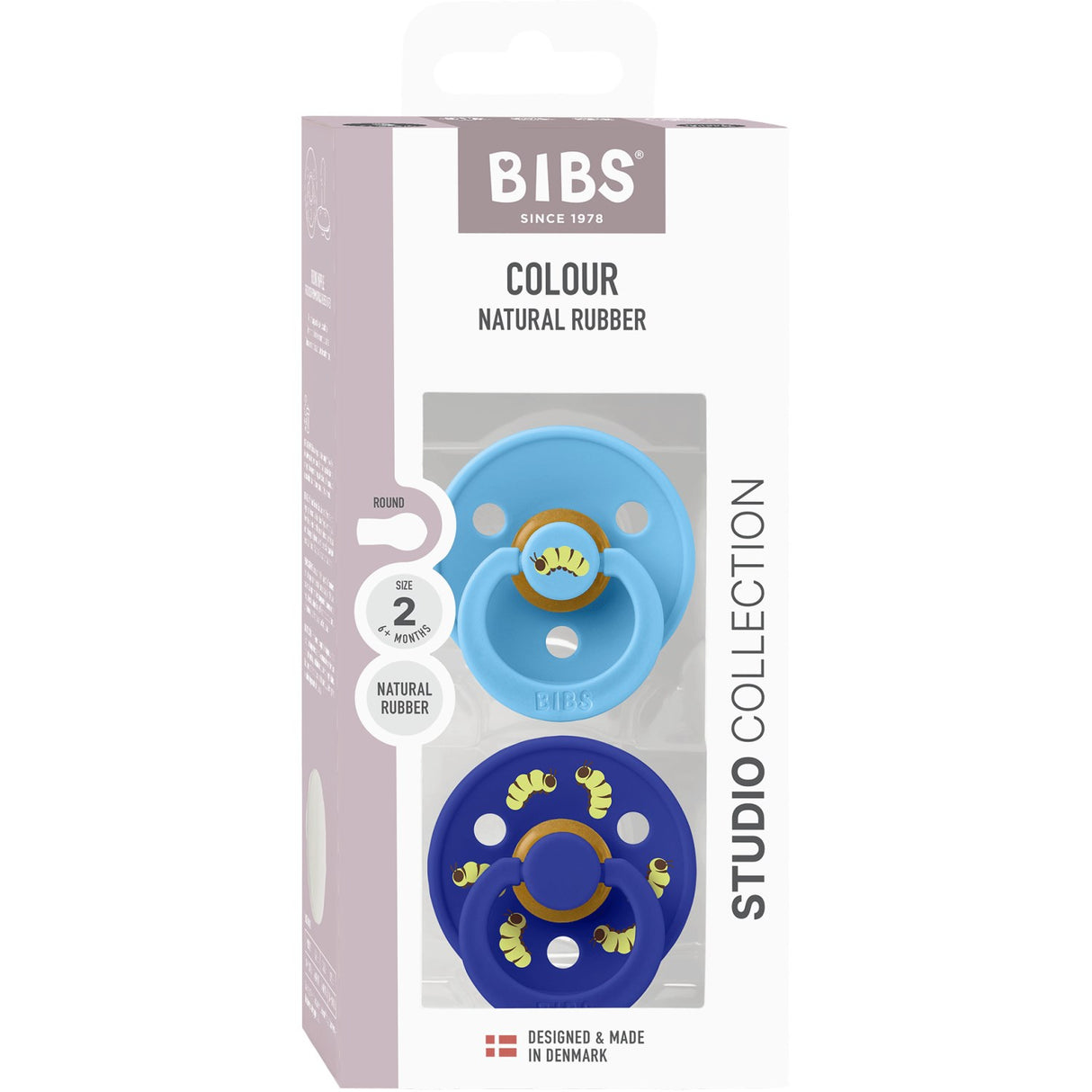 Bibs Breeze / Sonic Studio Colour Smokk Caterpillar Mix 2 Pack Latex Round
