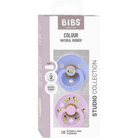 Bibs Hush / Violet Sky Studio Colour Smokk Caterpillar Mix 2 Pack Latex Round