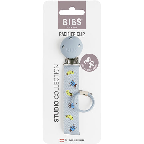Bibs Dusty Blue Studio Smokk Clip Ribbon Caterpillar Beetle Mix