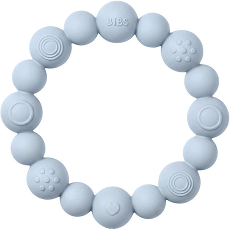 Bibs Baby Blue Teething Ring Beaded
