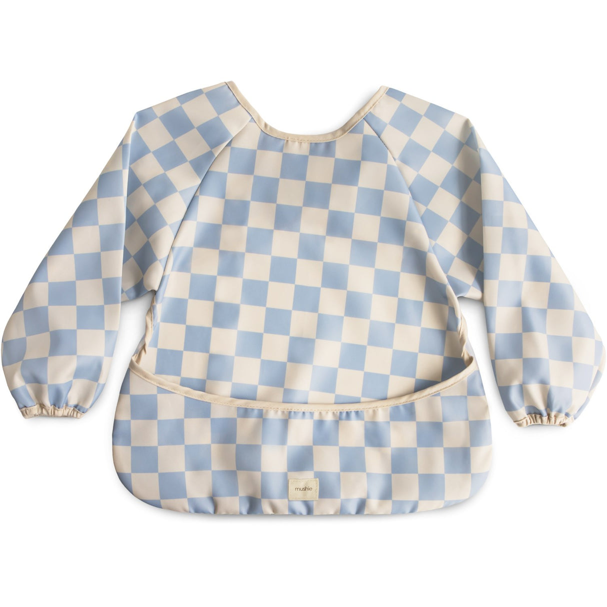 Mushie Blue Check Mushie Long Sleeve Smekke