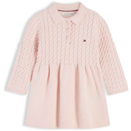 Tommy Hilfiger Whimsy Pink-Pink Sweater Cable Kjole Ls