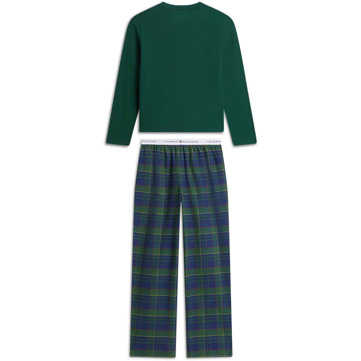 Tommy Hilfiger Orn Green / Buffalo Check Evergreen-Brown Long Pj Sett