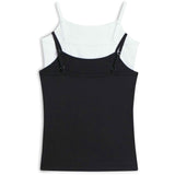 Tommy Hilfiger White / Black-Orange 2-Pakning Bomull Cami Topp