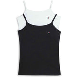 Tommy Hilfiger White / Black-Orange 2-Pakning Bomull Cami Topp