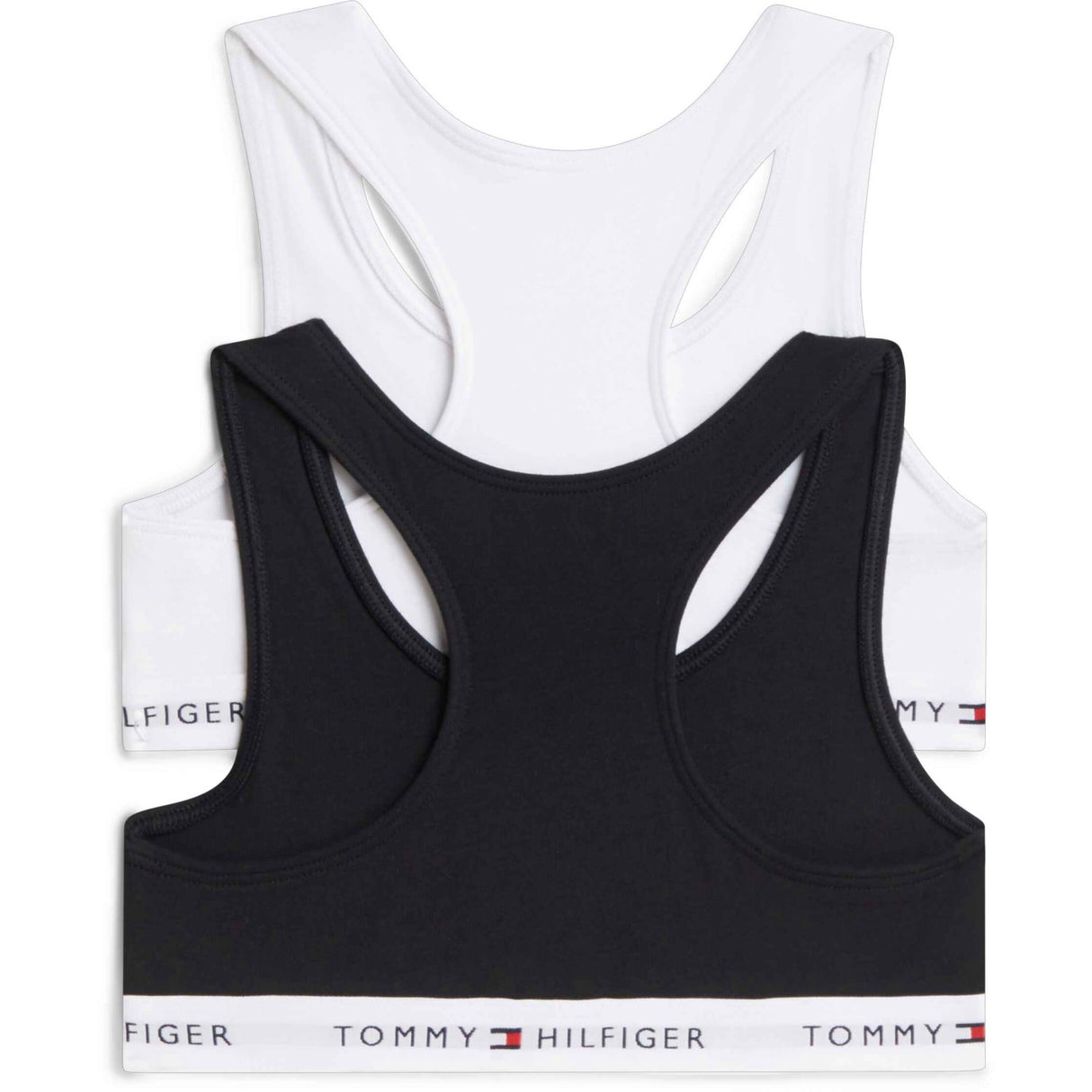 Tommy Hilfiger White / Black-Orange 2-Pakning Bomull Bralette