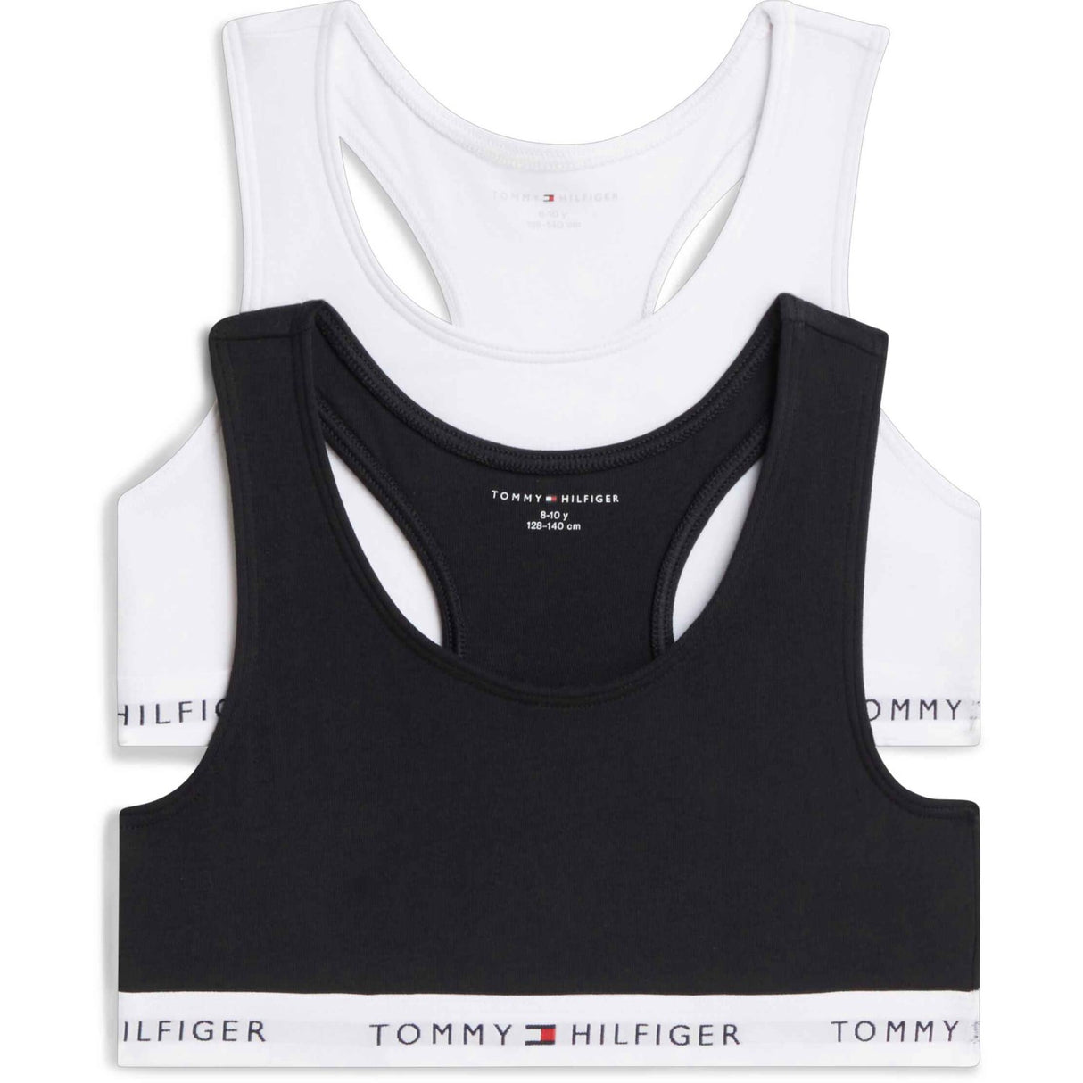 Tommy Hilfiger White / Black-Orange 2-Pakning Bomull Bralette