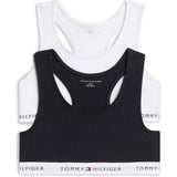 Tommy Hilfiger White / Black-Orange 2-Pakning Bomull Bralette