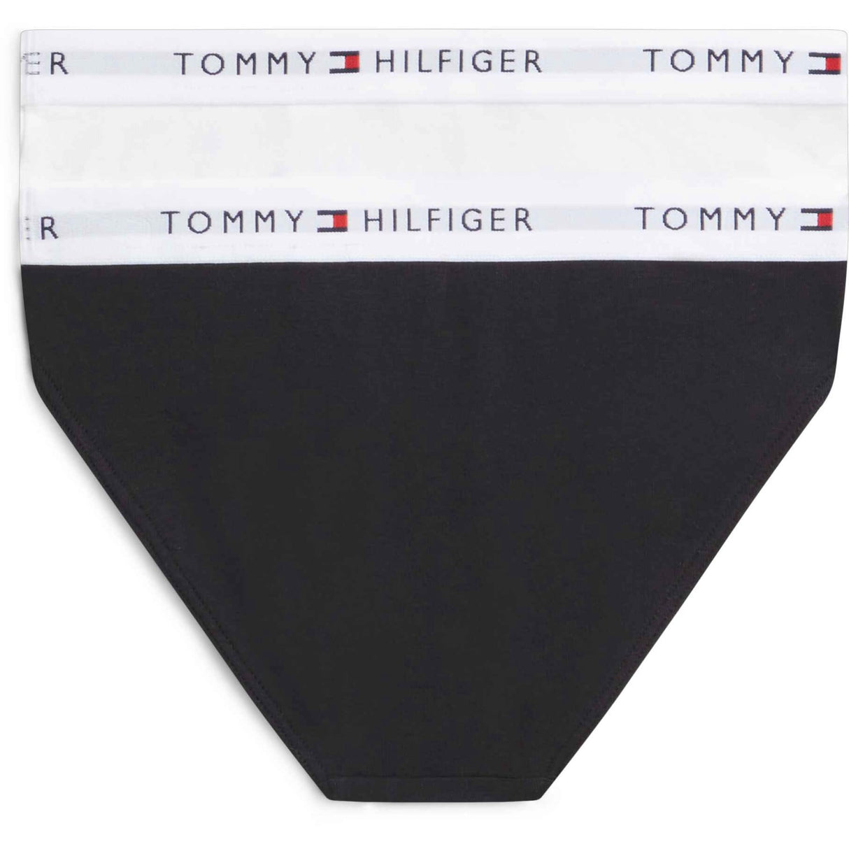 Tommy Hilfiger White / Black-Orange 2-Pakning Bomull Bikini