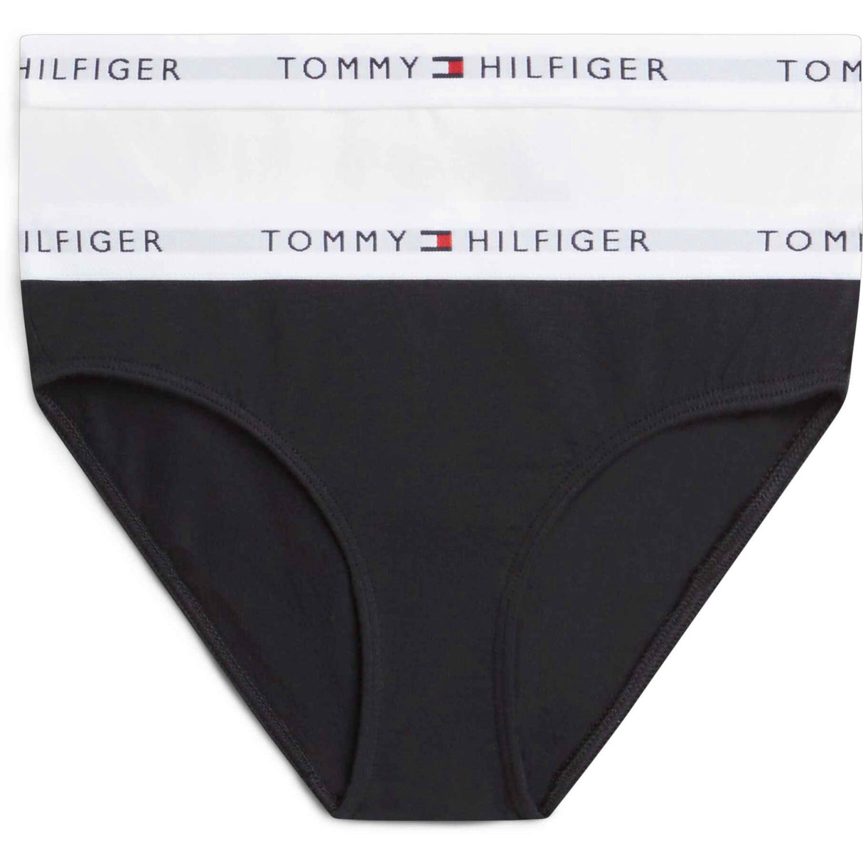 Tommy Hilfiger White / Black-Orange 2-Pakning Bomull Bikini