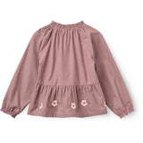 COPENHAGEN COLORS Winter Rose Check Comb. Bluse M/ Flower Embroidery