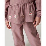COPENHAGEN COLORS Winter Rose Check Comb. Bluse M/ Flower Embroidery