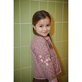 COPENHAGEN COLORS Winter Rose Check Comb. Checkered Vattert Jakke M/ Embroidery