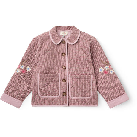 COPENHAGEN COLORS Winter Rose Check Comb. Checkered Vattert Jakke M/ Embroidery