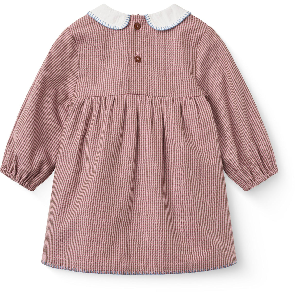 COPENHAGEN COLORS Winter Rose Check Comb. Checkered Romper Kjole M/ Halsbånd