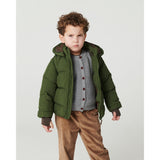 COPENHAGEN COLORS Dk. Green 2 I 1 Puffer Jakke M/ Removable Ermer