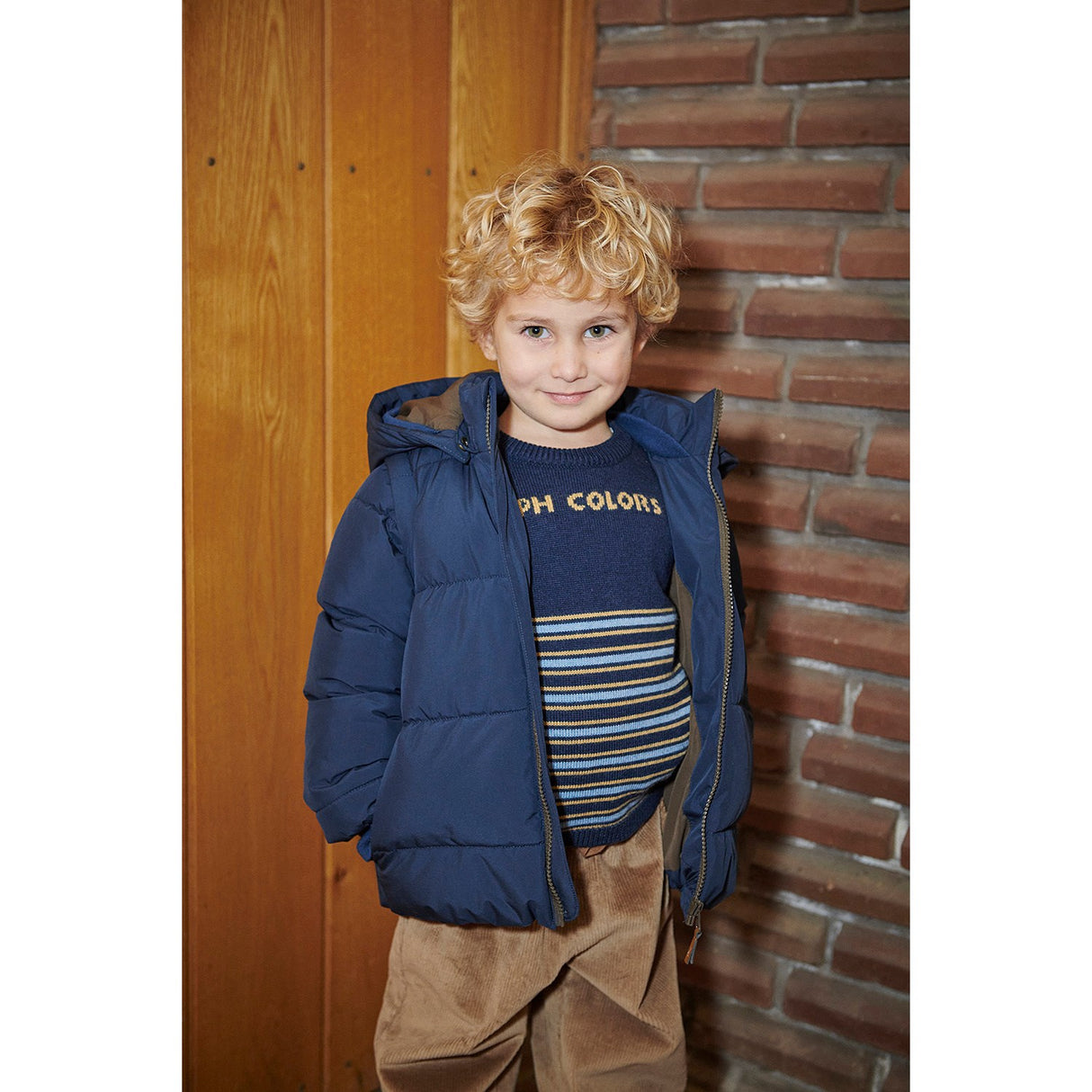 COPENHAGEN COLORS Navy 2 I 1 Puffer Jakke M/ Removable Ermer