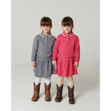 COPENHAGEN COLORS Grey Melange Comb. Cashmere Bluse M/ Halsbånd & Teppe Stitch