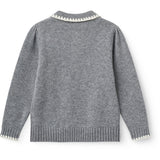 COPENHAGEN COLORS Grey Melange Comb. Cashmere Bluse M/ Halsbånd & Teppe Stitch