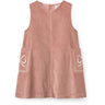 COPENHAGEN COLORS Winter Rose Corduroy Kjole M/ Embroidery