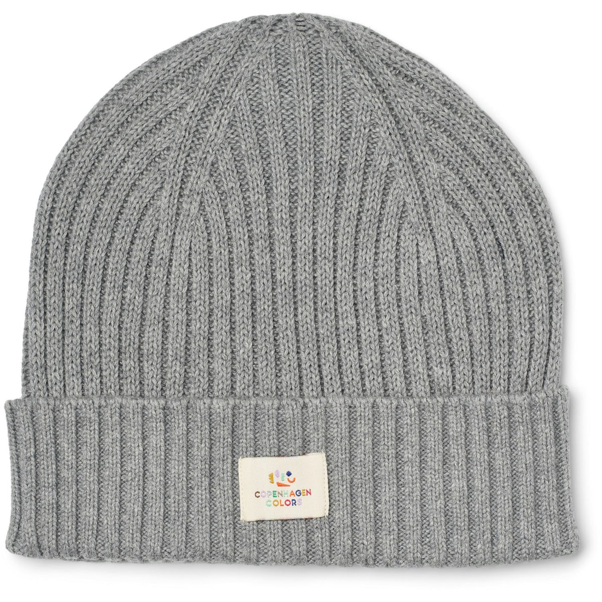 COPENHAGEN COLORS Grey Melange Bomull Strikket Classic Beanie
