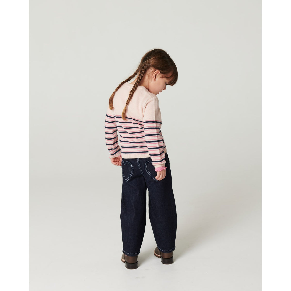 COPENHAGEN COLORS Raw Denim Organic Balloon Denim Bukser M/ Hearts Back Pockets
