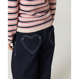 COPENHAGEN COLORS Raw Denim Organic Balloon Denim Bukser M/ Hearts Back Pockets